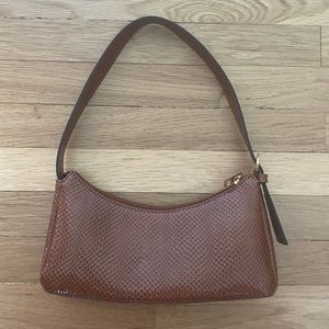 ASOS Brown Shoulder Purse with Gold Accents